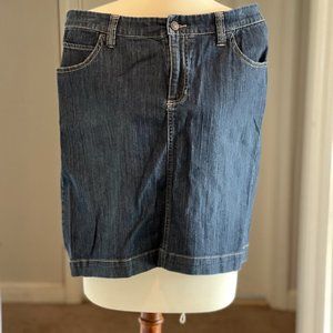 Denim Jean Skirt Size 12 classic Style About 20” Near Knee